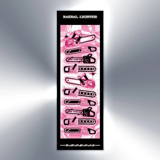 [baksal lighter] pink chainsaw sticker