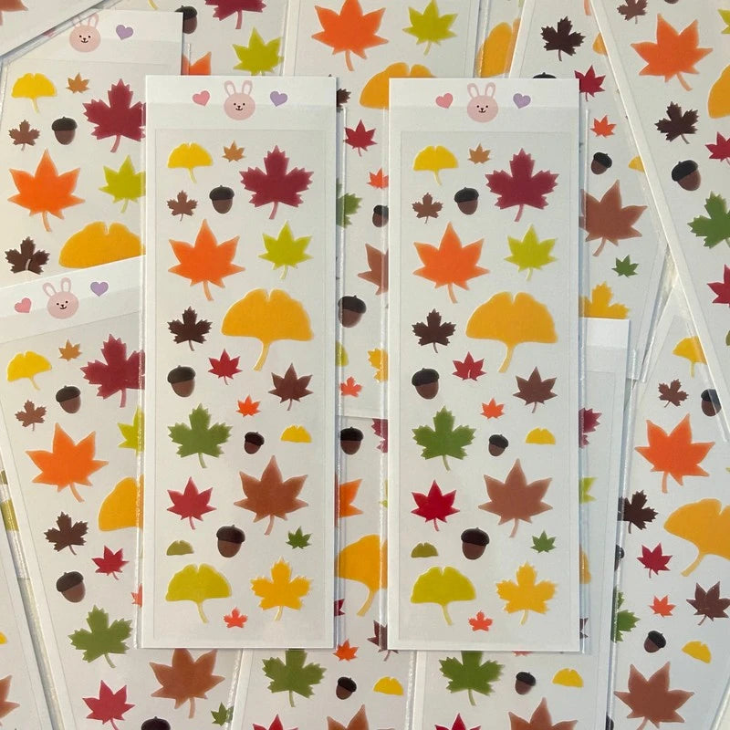 [zekibear] fall leaves sticker