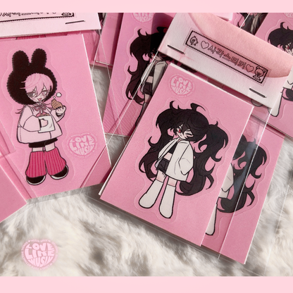 [wusin] pink&pump mini sticker ver 2