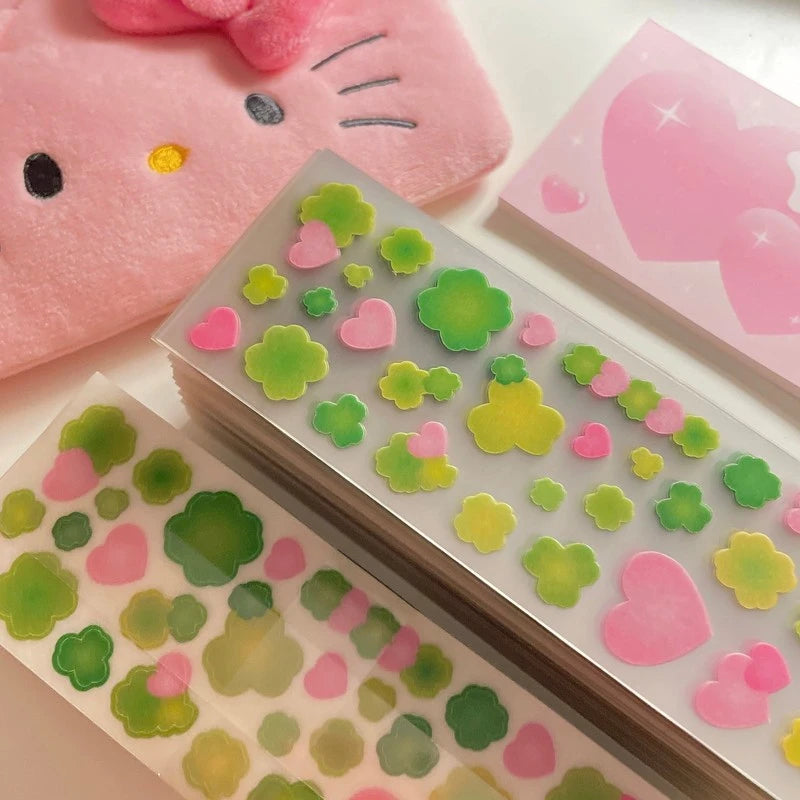 [zekibear] heart clover masking sticker